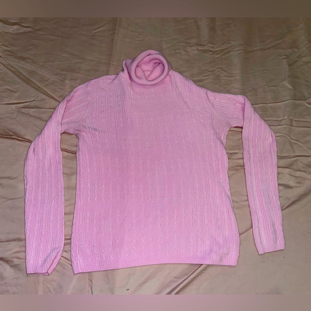 Kim Rogers Pink Sweater Turtle Neck